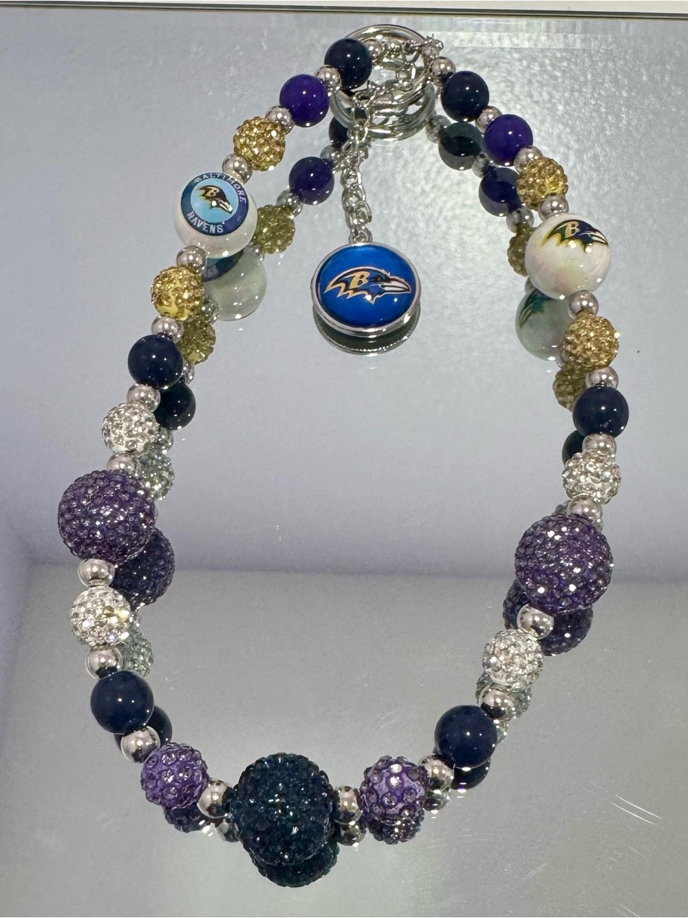New Gold Ravens Crystal Embellished Phone Chain
